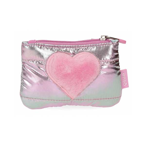 Joumma Bags Porta-moedas Infantil Enso Fancy Coração Rosa 12cm - Imagem 1