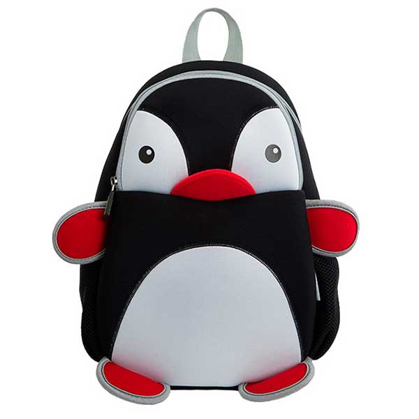 Mochila Infantil Neopreno Pinguino Negro 34cm - Imagen 1