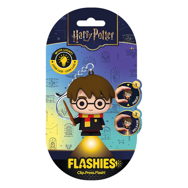 Flashies Porta-chaves Figura Harry Potter 3D com Luz