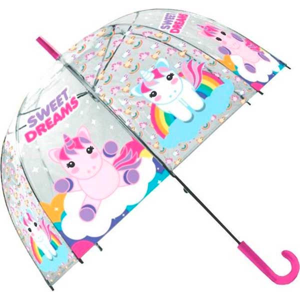 Guarda-chuva Unicórnio Transparente 48cm - Imagem 1