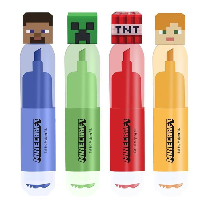 Minecraft Pack 4 Marcadores con Toppers - Imagen 1