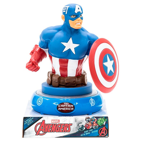 Marvel Lámpara 3D Noche Capitán América - Imagen 1