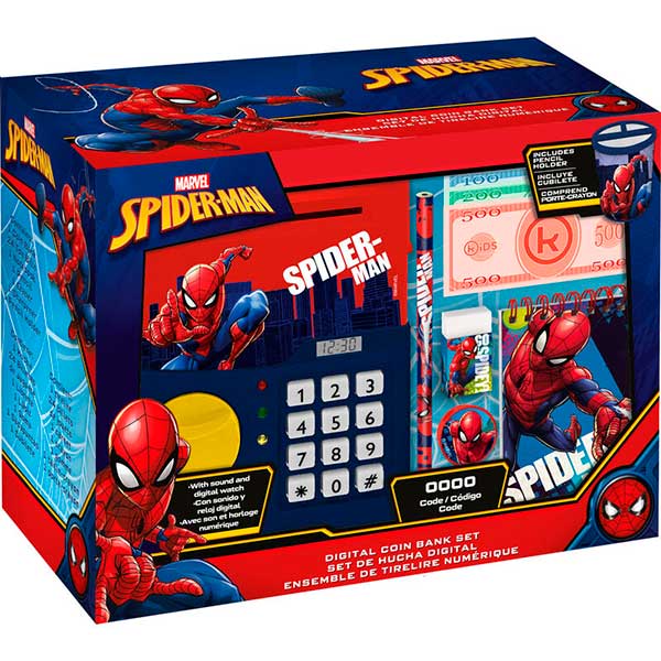 Spiderman Set Hucha Digital con Accesorios - Imagen 1