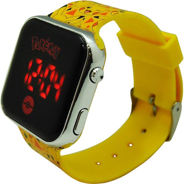 Relógio Infantil LED Pokémon pulseira amarela - Imagem 1