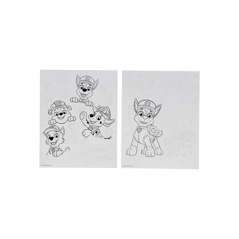 Paw Patrol Pinta con Números - Imagen 1