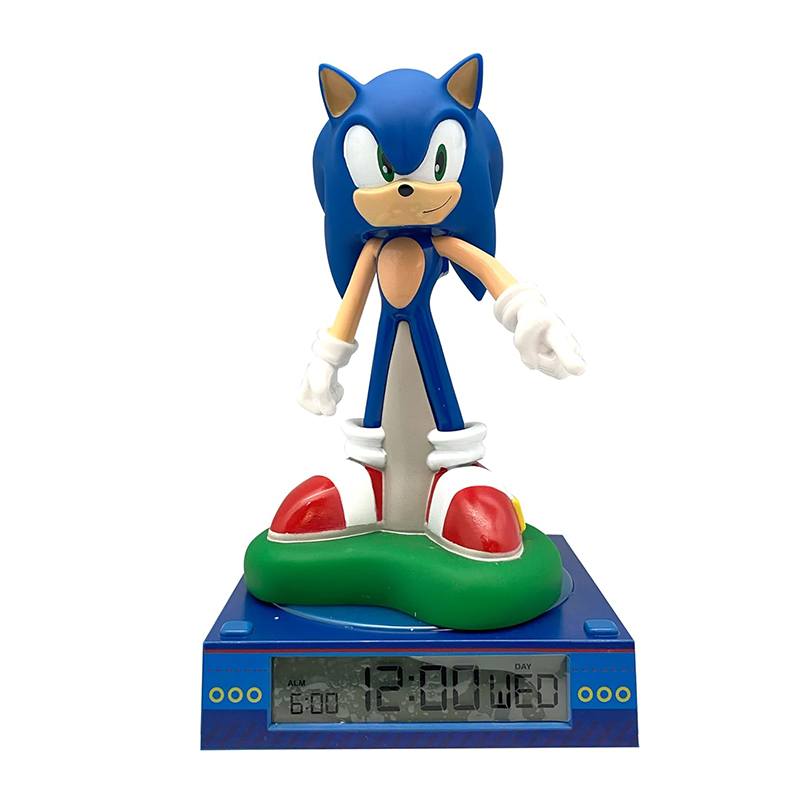 Sonic Lâmpada 3D com Despertador