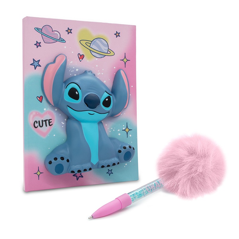 Stitch Cuaderno Squishy con Bolígrafo - Imagen 1