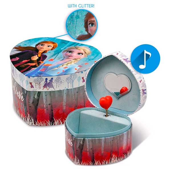 Frozen Caixa de Joias Coração Musical - Imagem 1