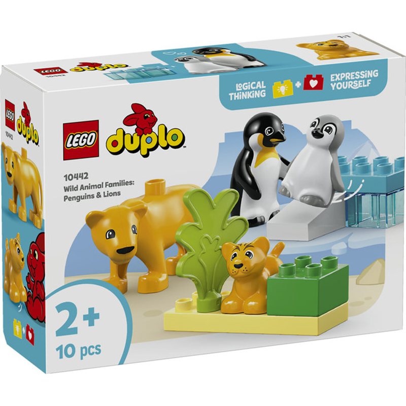 Lego Duplo 10442 - Familias de la Fauna Salvaje: Pingüinos y Leones