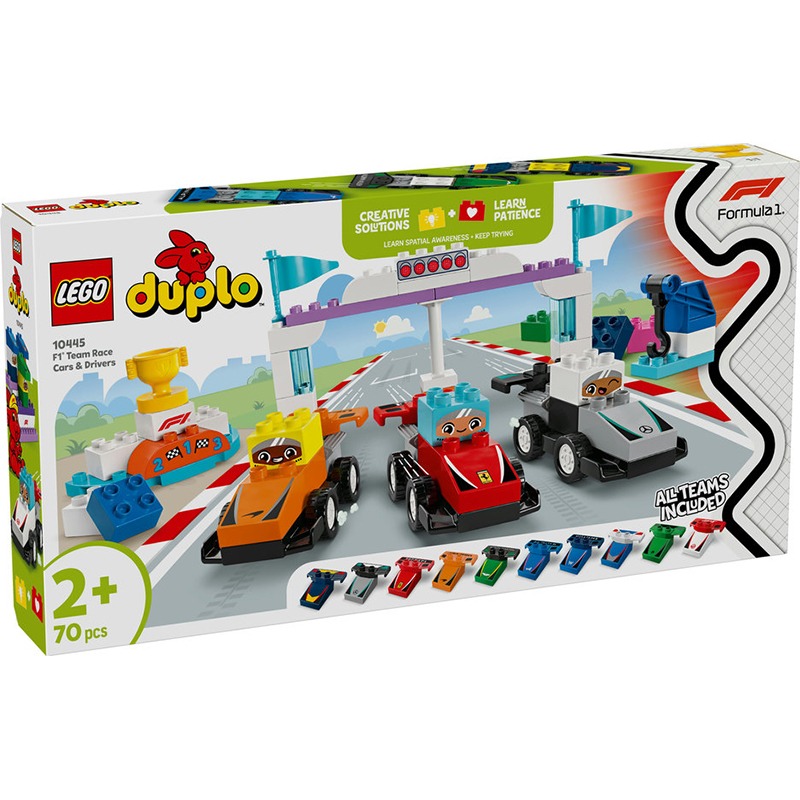 Lego Duplo 10445 - Coches de Carreras y Pilotos del Equipo de F1