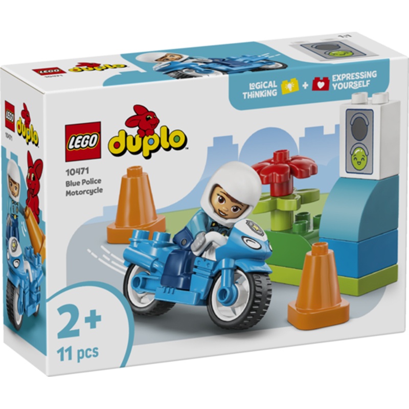 Lego Duplo Town 10471 - Moto de Polícia Azul