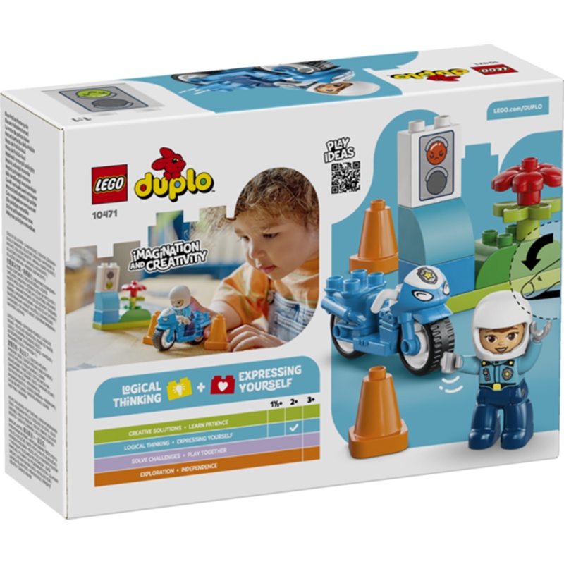 Lego Duplo Town 10471 - Moto de Polícia Azul - Imagem 1