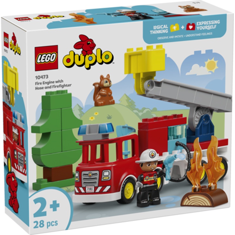 Lego Duplo Town 10473 - Caminhão de Bombeiros com Mangueira e Bombeiros