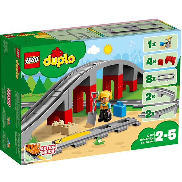 Puente y Vias Ferroviarias Lego Duplo - Imagen 1