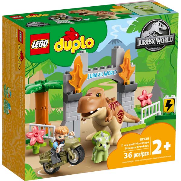 Lego Duplo 10939 Fuga del T-Rex y el Triceratops - Imagen 1