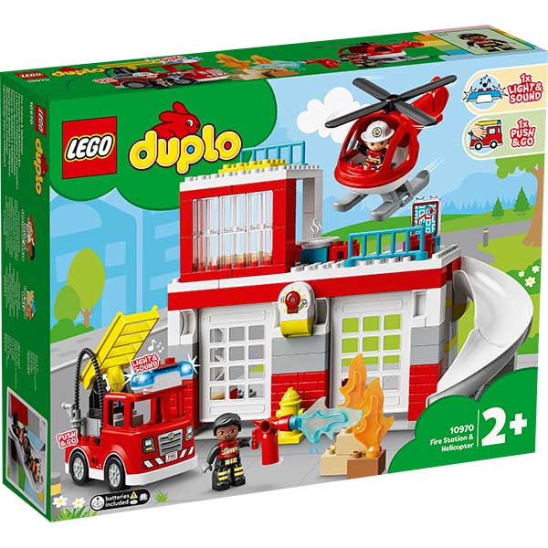Lego Duplo 10970 Parque de Bomberos y Helicóptero - Imagen 1
