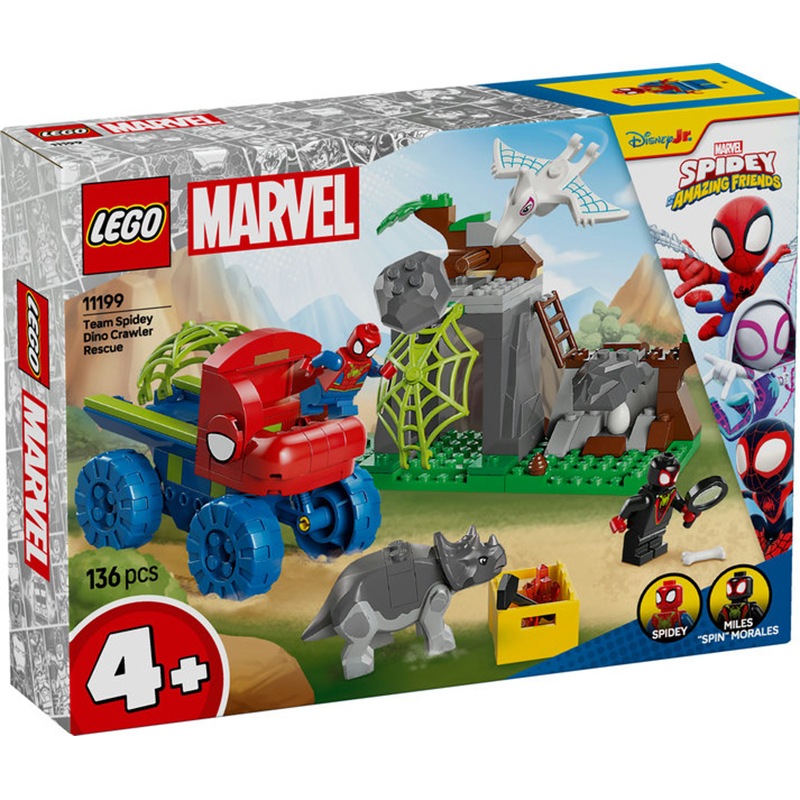 Lego Marvel 11199 - Todoterreno Dinosaurio y Equipo Spidey