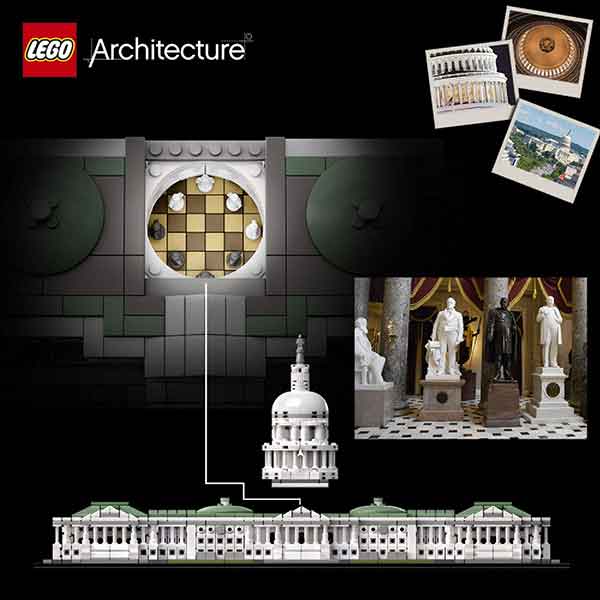 Lego Architecture 21030 Edificio Capitolio EEUU - Imagen 3