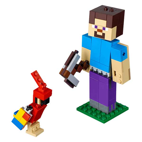 Big Figura Steve con Loro Lego Minecraft - Imagen 1