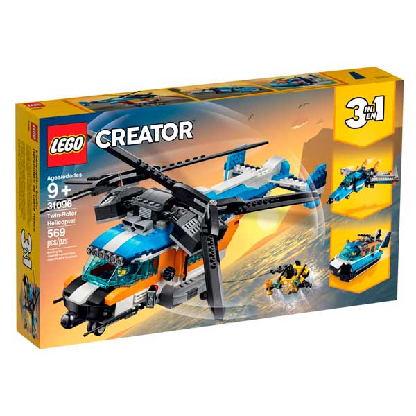Lego Creator 31096 Helicóptero de Doble Hélice 3en1 - Imagen 1