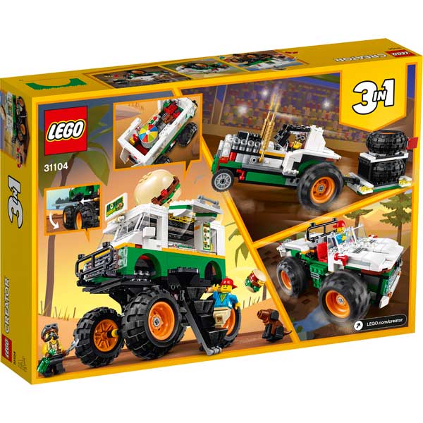 Lego Creator 31104 3en1 Monster Truck Hamburguesería - Imagen 1