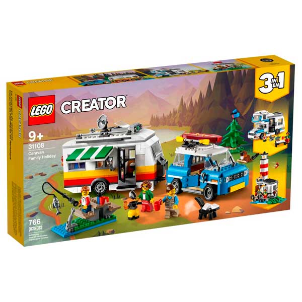 Lego Creator 3en1 31108 Vacaciones Familiares en Caravana - Imagen 1