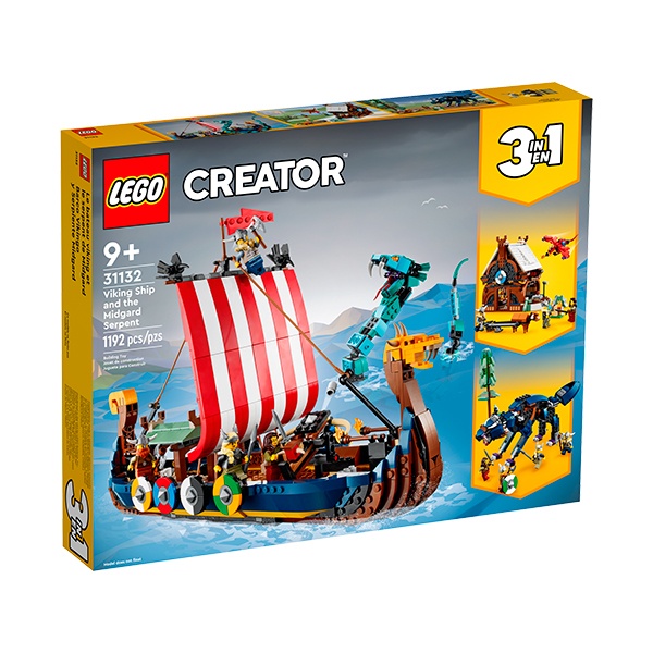 Lego Creator 31132 Barco Vikingo y Serpiente Midgard