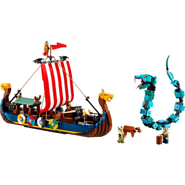 Lego Creator 31132 Barco Vikingo y Serpiente Midgard - Imagen 2