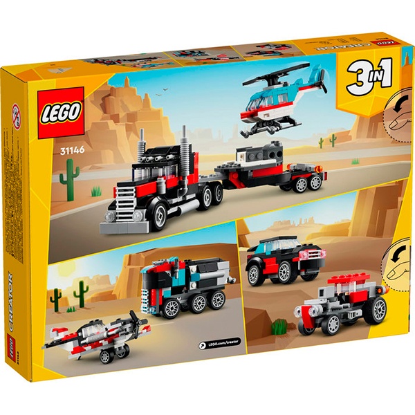 31146 Lego Creator - Camión Plataforma con Helicóptero - Imagen 1