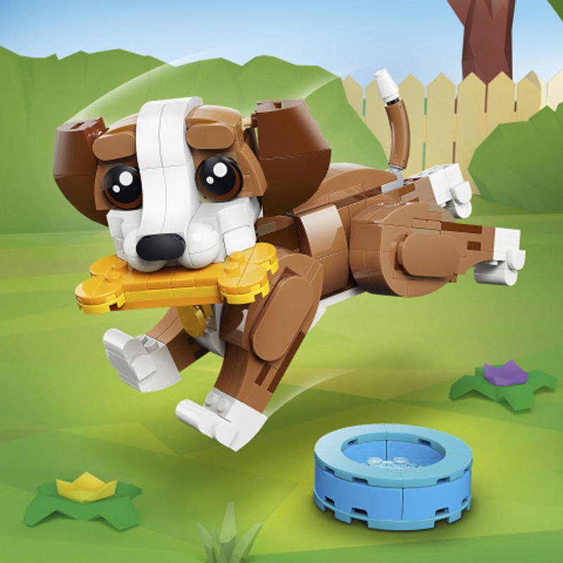 Lego Creator 31382 - 3em1 Animais Simpáticos: Cachorro Brincalhão - Imagem 4