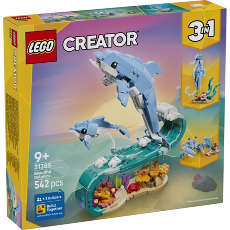 Lego Creator 31385 - 3em1 Animais Marinhos: Belos Golfinhos