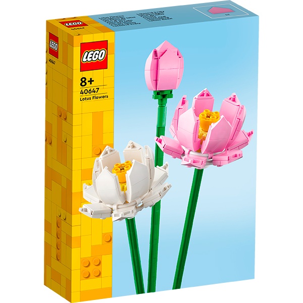 Lego 40647 Creator Flores de Loto 3 Maquetas de Flores Artificiais - Imagem 1