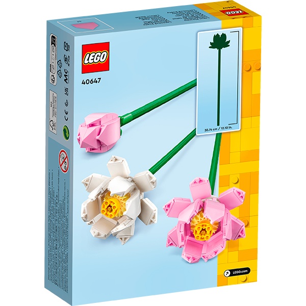 Lego 40647 Creator Flores de Loto 3 Maquetas de Flores Artificiais - Imagem 1