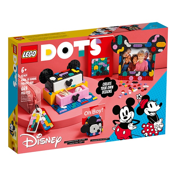 Lego Dots 41964 Mickey Mouse y Minnie Mouse: Caja de Proyectos de Vuelta al Cole - Imagen 1