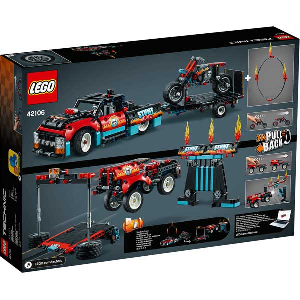 Lego Technic 42106 Espectáculo Acrobático Camión y Moto - Imagen 1