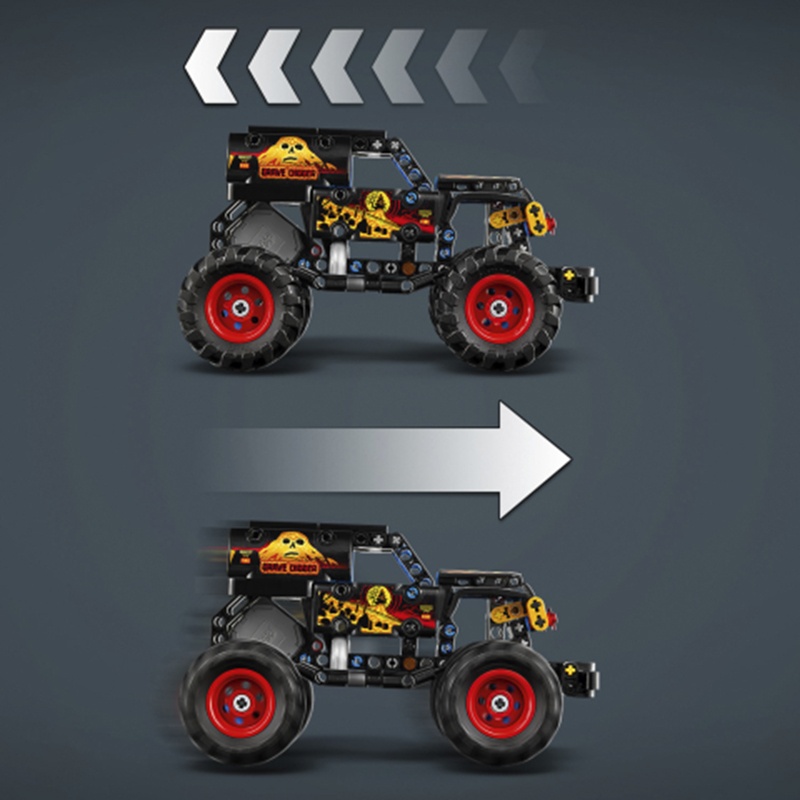 Lego Technic 42219 - Monster Jam Grave Digger Fogo e Gelo - Imagem 3