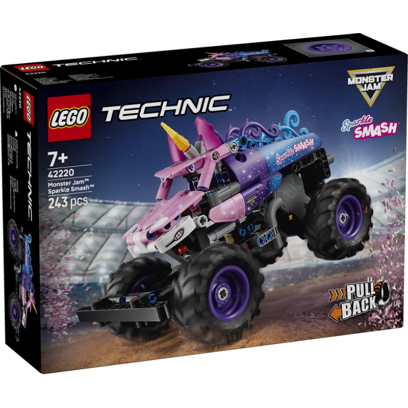 Lego Technic 42220 - Monster Jam Sparkle Smash com Motor de Carga Manual