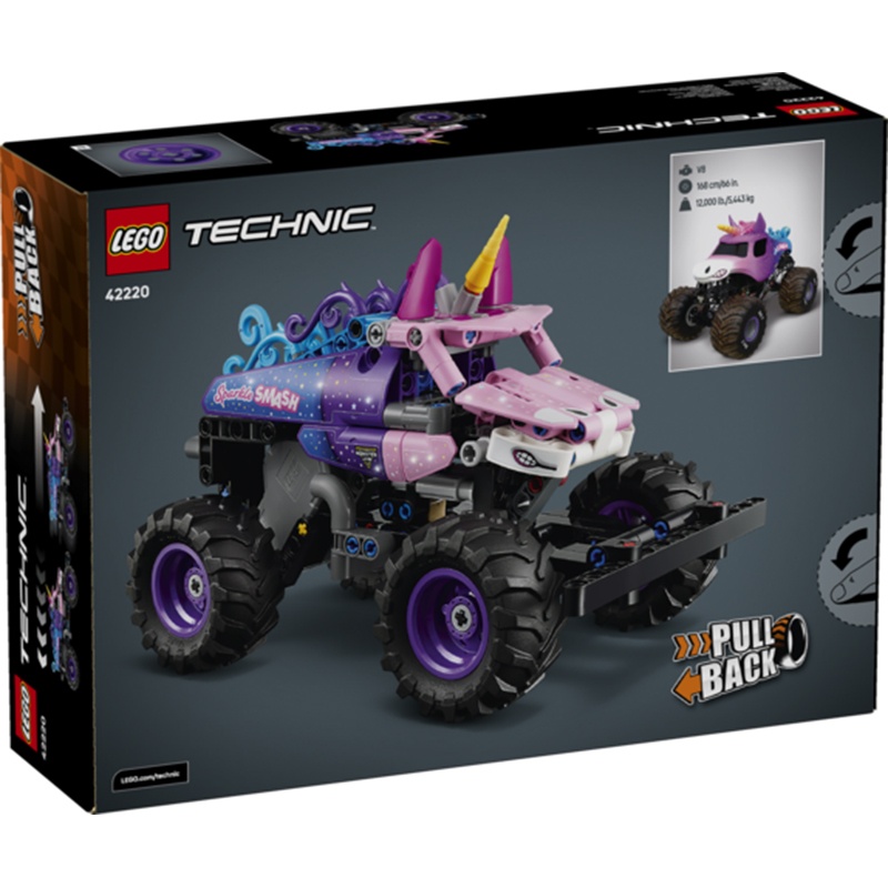 Lego Technic 42220 - Monster Jam Sparkle Smash com Motor de Carga Manual - Imagem 1