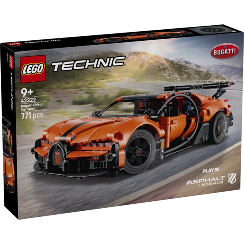 Lego Technic 42222 - Hipercarro Bugatti Chiron Pur Sport