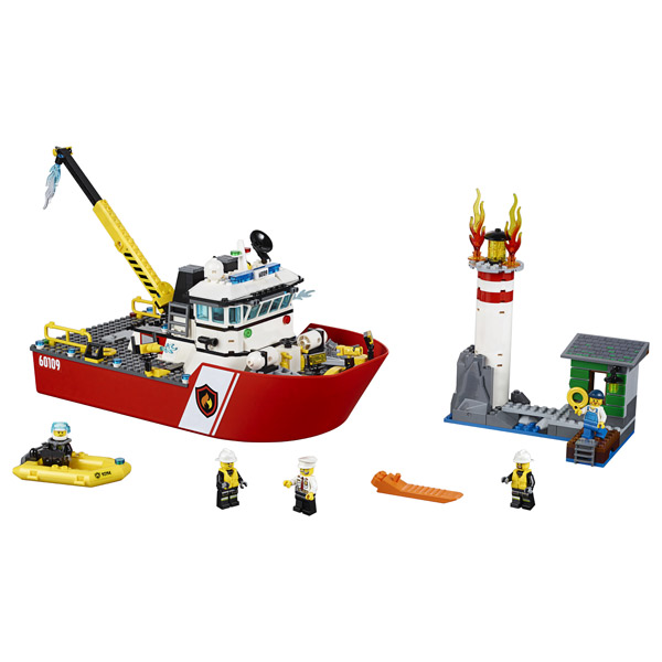 Barco de Bomberos Lego City - Imagen 1
