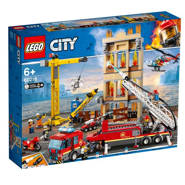 Lego City 60216 Bombeiros Combatem o Fogo no Centro da Cidade - Imagem 1