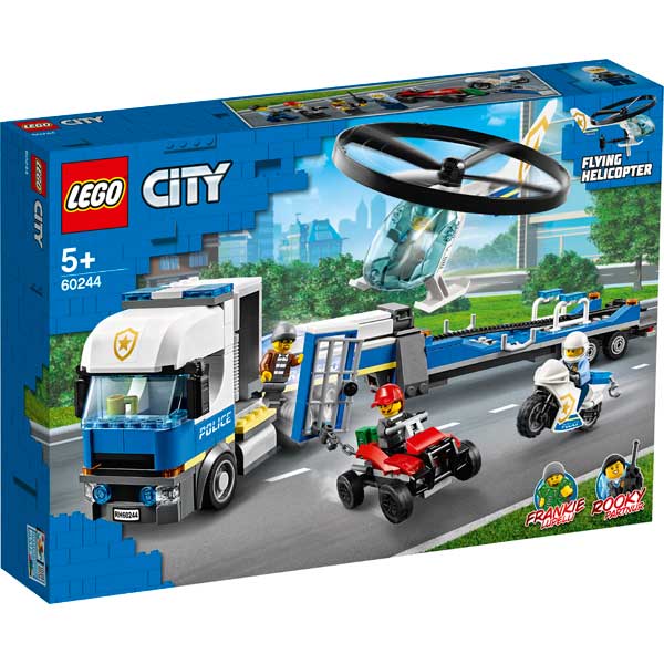 Lego City 60244 Policía: Camión Transporte Helicóptero - Imagen 1