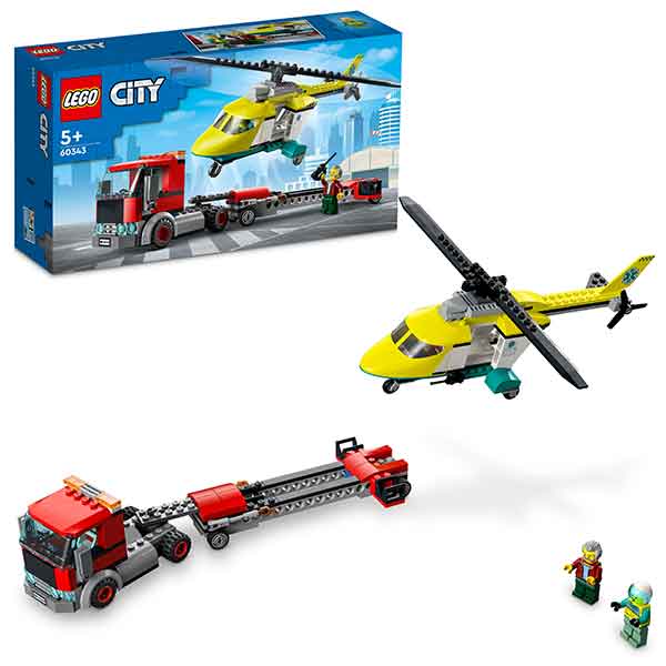 Lego City 60343 Transporte del Helicóptero de Rescate - Imagen 1