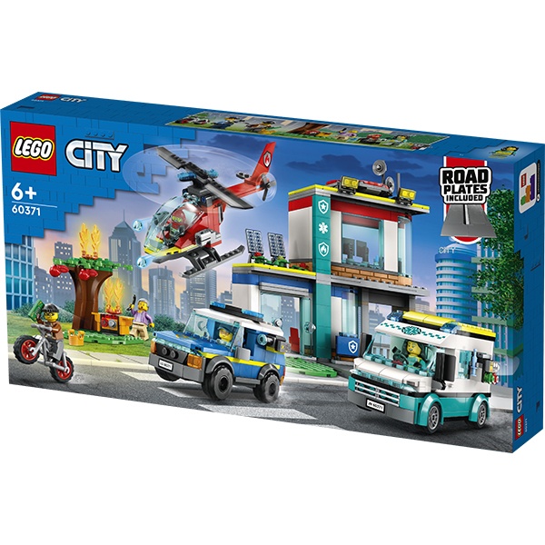 Lego 60371 City Police Sede dos Veículos de Emergência - Imagem 1