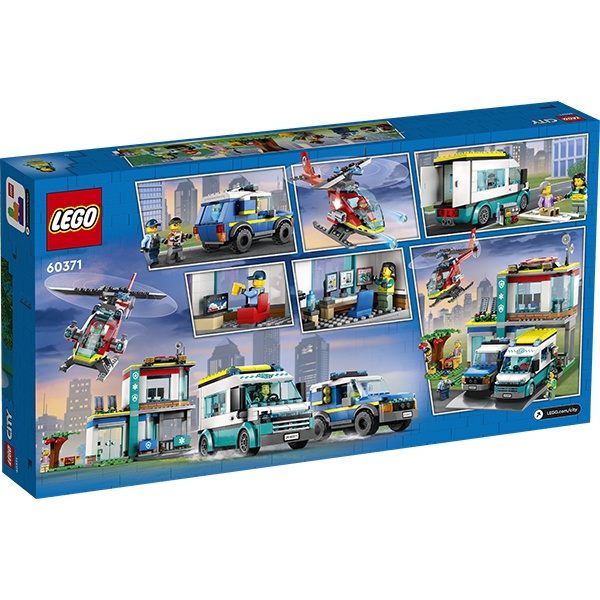 Lego 60371 City Police Central de Vehículos de Emergencia - Imatge 1