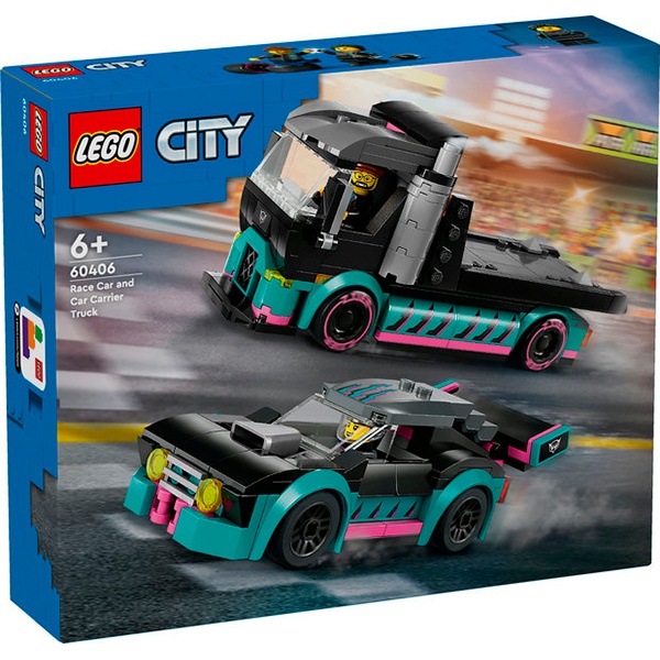 Lego City Cotxe Carreres i Camió Transport - Imatge 1