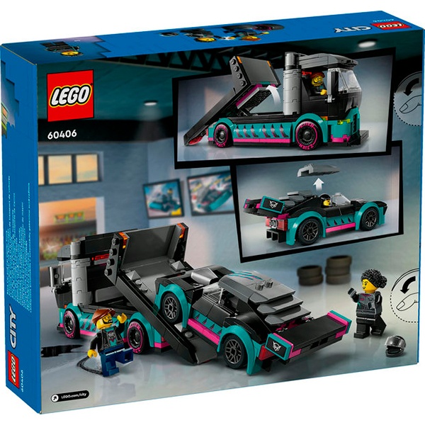 60406 Lego City - Carro de corrida e caminhão de transporte - Imagem 1