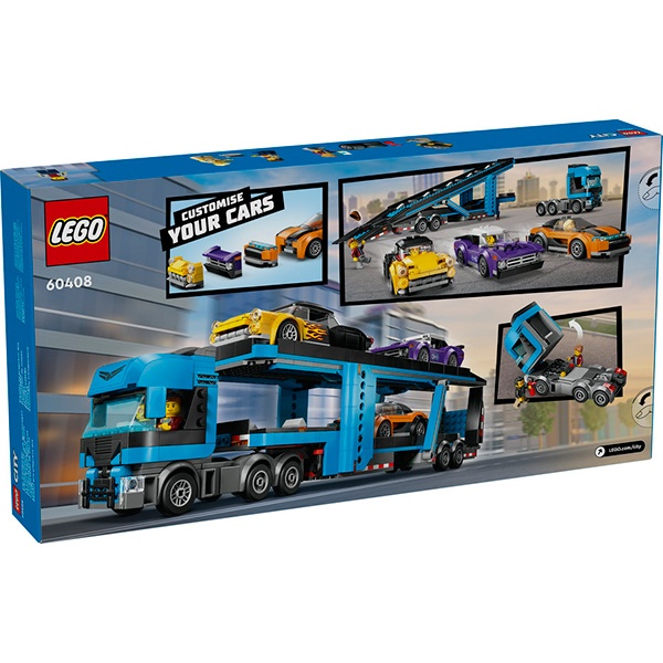 Lego City 60408 - Caminhão de Transporte com Carros Esportivos - Imagem 1