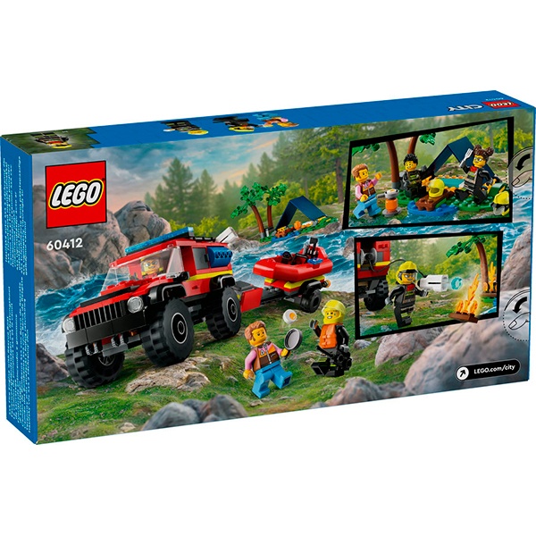60412 Lego City - Camión de Bomberos 4x4 con Barco de Rescate - Imagen 1