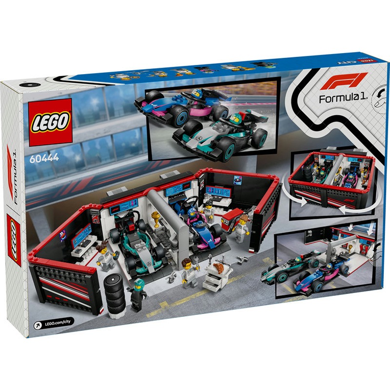 Lego City 60444 - Garagem de F1 com automóveis Mercedes-AMG e Alpine - Imagem 1